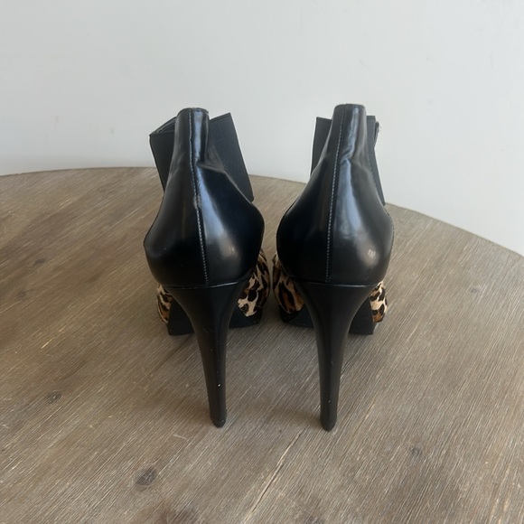 Calvin Klein Sonia Leopard Hair Calf Leather Elastic Platform Stilettos Women’s - Picture 6 of 16